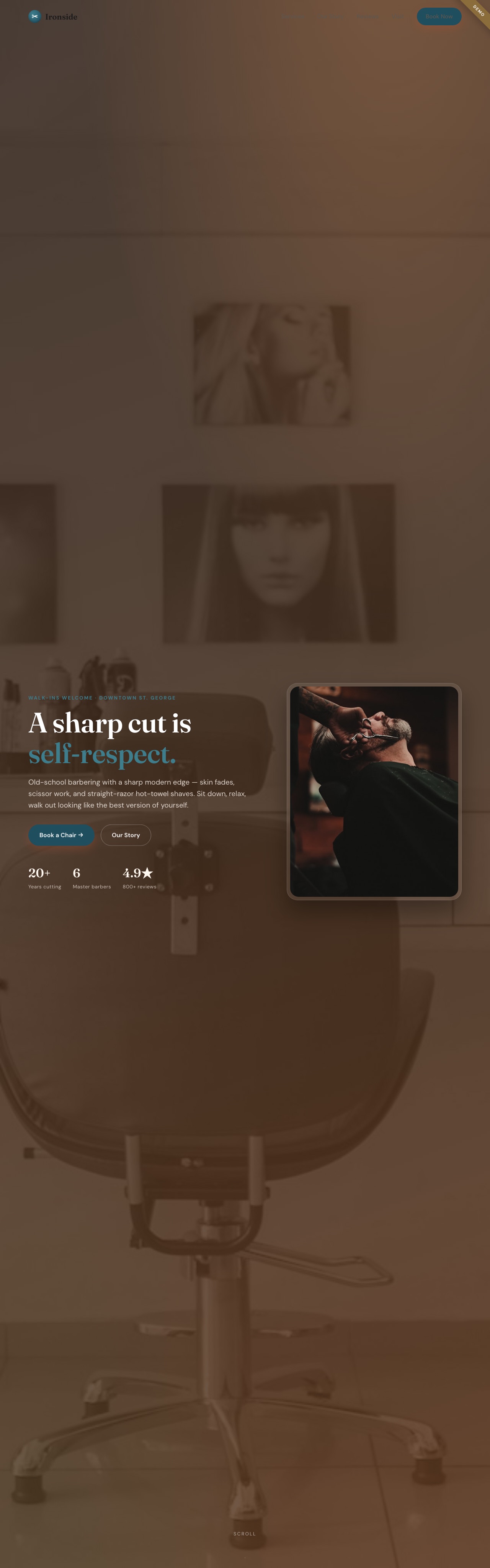 Ironside Barbers website